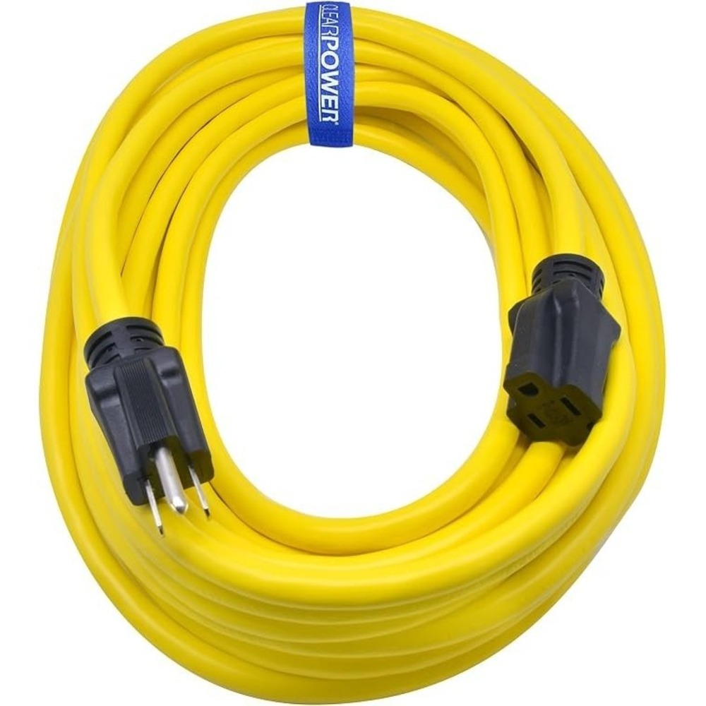 Clear Power 50 ft 12/3 SJTW Heavy Duty Outdoor Extension Cord Water Weather